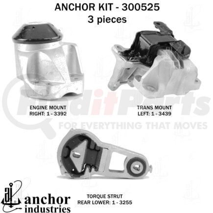 300525 by ANCHOR MOTOR MOUNTS - 300525