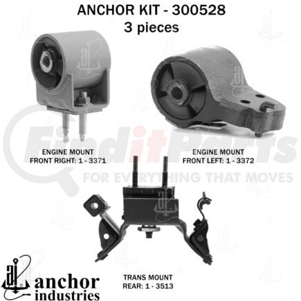 300528 by ANCHOR MOTOR MOUNTS - 300528