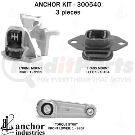 300540 by ANCHOR MOTOR MOUNTS - 300540