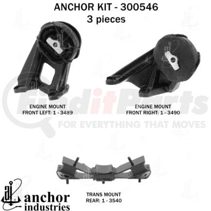 300546 by ANCHOR MOTOR MOUNTS - 300546