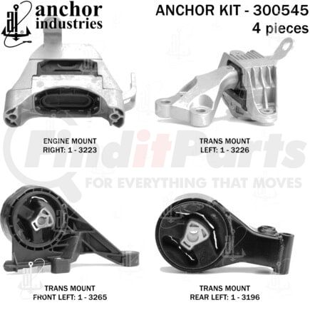 300545 by ANCHOR MOTOR MOUNTS - 300545