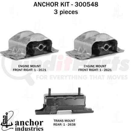 300548 by ANCHOR MOTOR MOUNTS - 300548