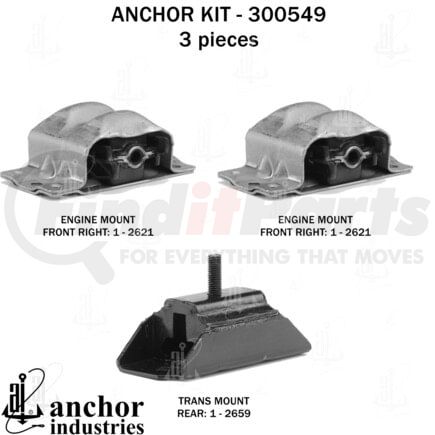 300549 by ANCHOR MOTOR MOUNTS - 300549