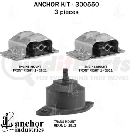 300550 by ANCHOR MOTOR MOUNTS - 300550