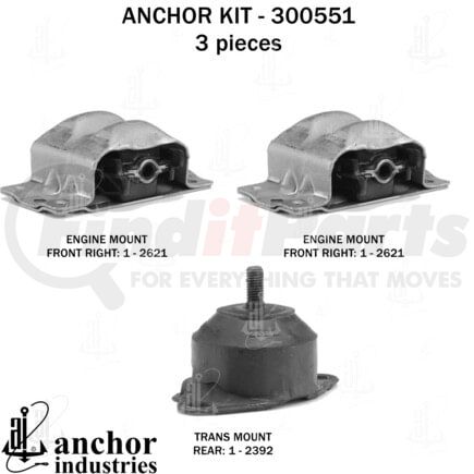 300551 by ANCHOR MOTOR MOUNTS - 300551