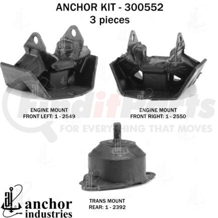 300552 by ANCHOR MOTOR MOUNTS - 300552