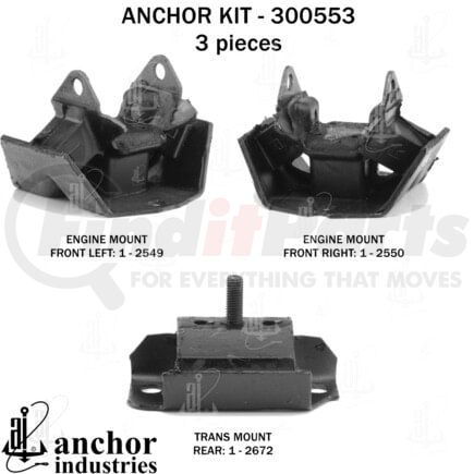 300553 by ANCHOR MOTOR MOUNTS - 300553