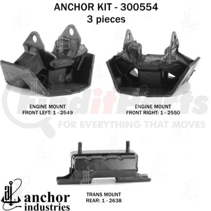 300554 by ANCHOR MOTOR MOUNTS - 300554