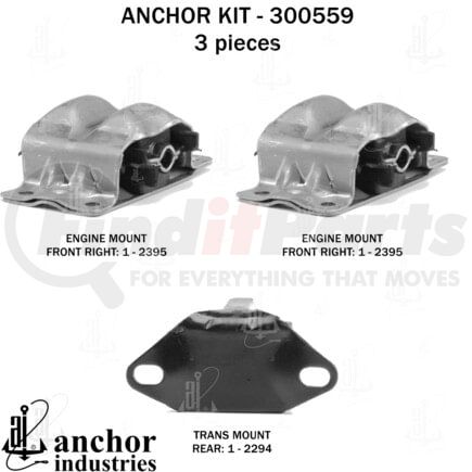 300559 by ANCHOR MOTOR MOUNTS