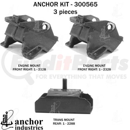 300565 by ANCHOR MOTOR MOUNTS - 300565