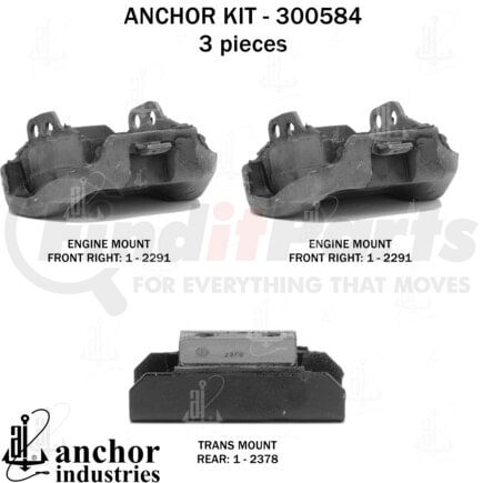 300584 by ANCHOR MOTOR MOUNTS - 300584