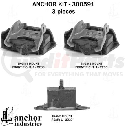 300591 by ANCHOR MOTOR MOUNTS - 300591