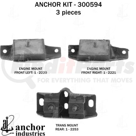 300594 by ANCHOR MOTOR MOUNTS - 300594