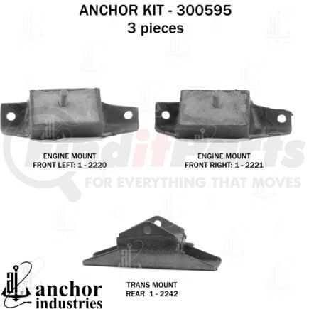 300595 by ANCHOR MOTOR MOUNTS - MOUNT KIT