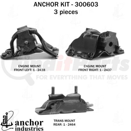 300603 by ANCHOR MOTOR MOUNTS - 300603