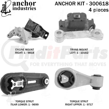 300618 by ANCHOR MOTOR MOUNTS - 300618