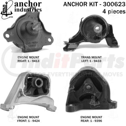 300623 by ANCHOR MOTOR MOUNTS - 300623