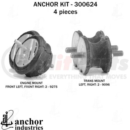 300624 by ANCHOR MOTOR MOUNTS - 300624