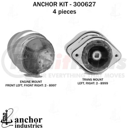 300627 by ANCHOR MOTOR MOUNTS - 300627