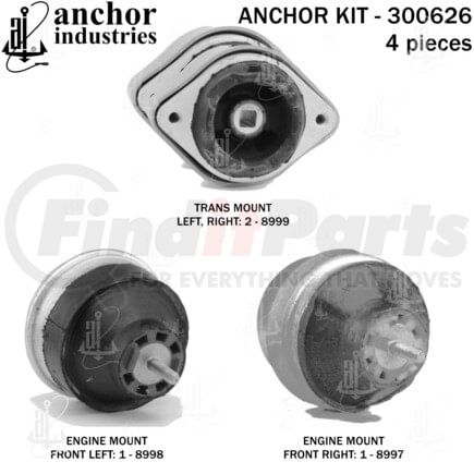 300626 by ANCHOR MOTOR MOUNTS - 300626