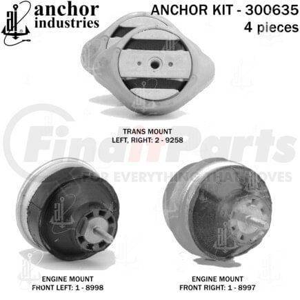 300635 by ANCHOR MOTOR MOUNTS - 300635