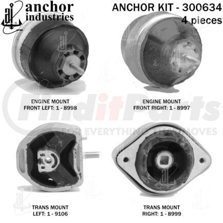 300634 by ANCHOR MOTOR MOUNTS - 300634