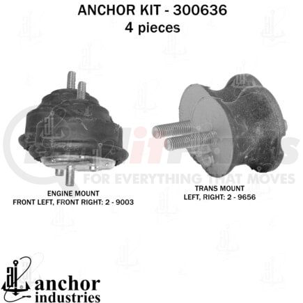 300636 by ANCHOR MOTOR MOUNTS