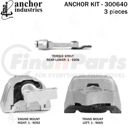 300640 by ANCHOR MOTOR MOUNTS - MOUNT KIT