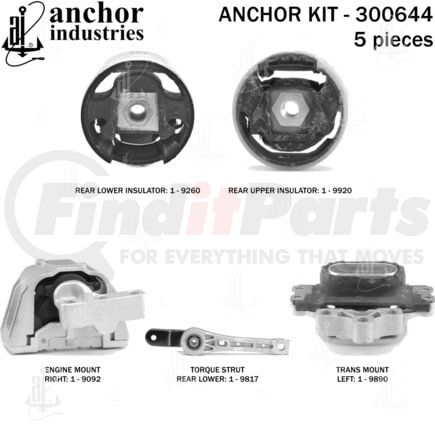 300644 by ANCHOR MOTOR MOUNTS