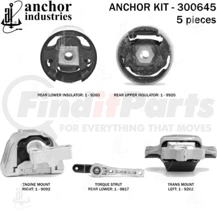 300645 by ANCHOR MOTOR MOUNTS