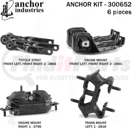 300652 by ANCHOR MOTOR MOUNTS - 300652