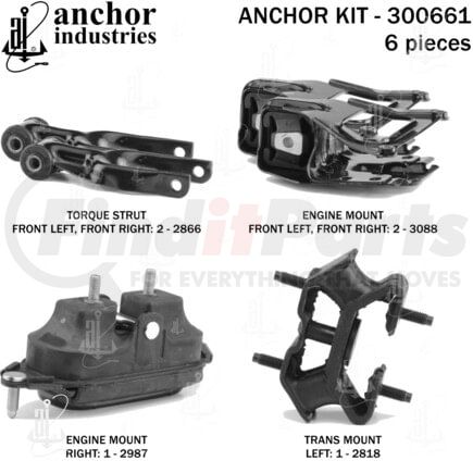 300661 by ANCHOR MOTOR MOUNTS - 300661