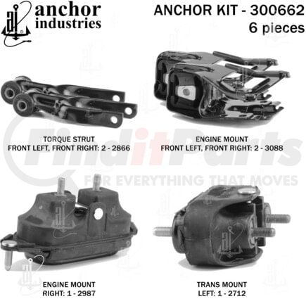 300662 by ANCHOR MOTOR MOUNTS - 300662
