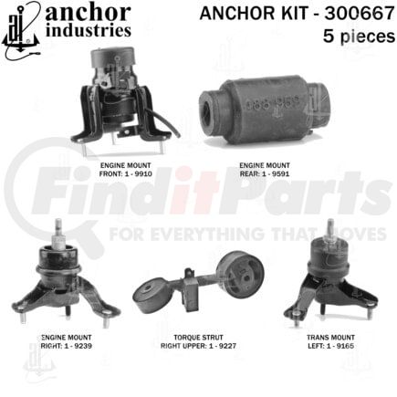 300667 by ANCHOR MOTOR MOUNTS - 300667
