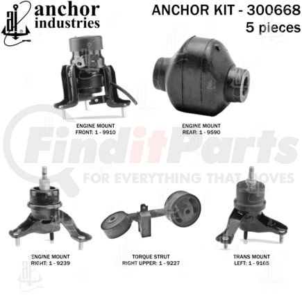 300668 by ANCHOR MOTOR MOUNTS - 300668