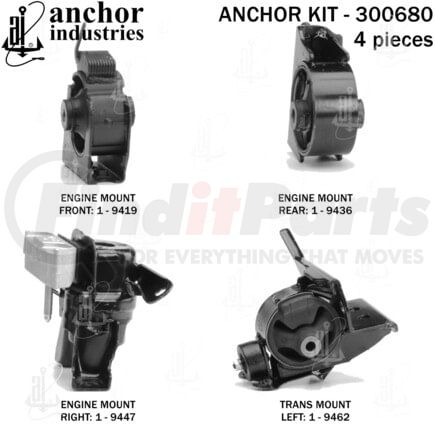 300680 by ANCHOR MOTOR MOUNTS - 300680