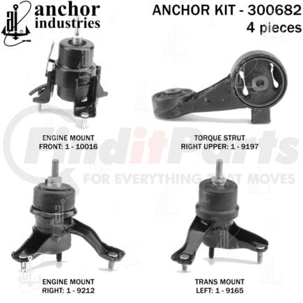 300682 by ANCHOR MOTOR MOUNTS - 300682