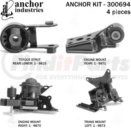 300694 by ANCHOR MOTOR MOUNTS