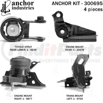 300695 by ANCHOR MOTOR MOUNTS