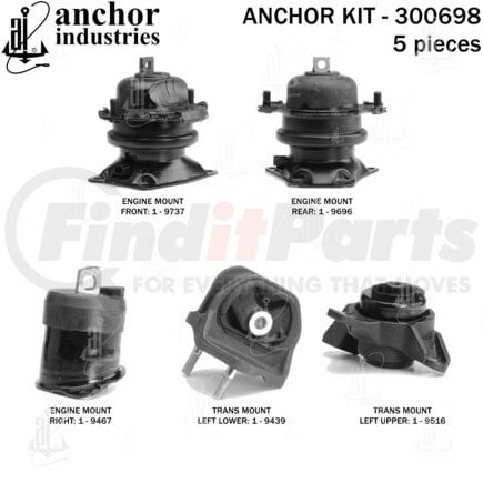 300698 by ANCHOR MOTOR MOUNTS - 300698