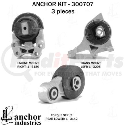 300707 by ANCHOR MOTOR MOUNTS - 300707