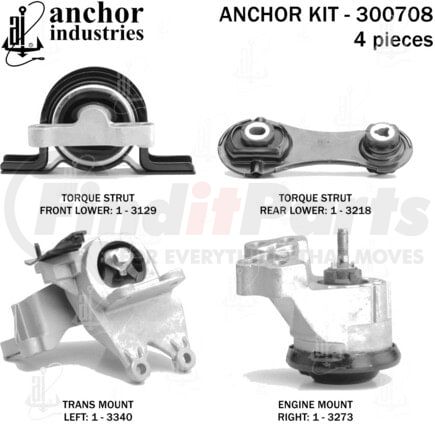 300708 by ANCHOR MOTOR MOUNTS - 300708