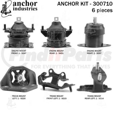 300710 by ANCHOR MOTOR MOUNTS - 300710