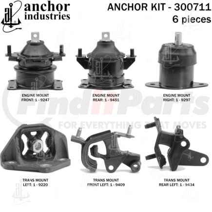 300711 by ANCHOR MOTOR MOUNTS - 300711