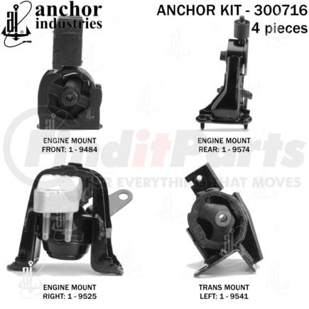 300716 by ANCHOR MOTOR MOUNTS - 300716