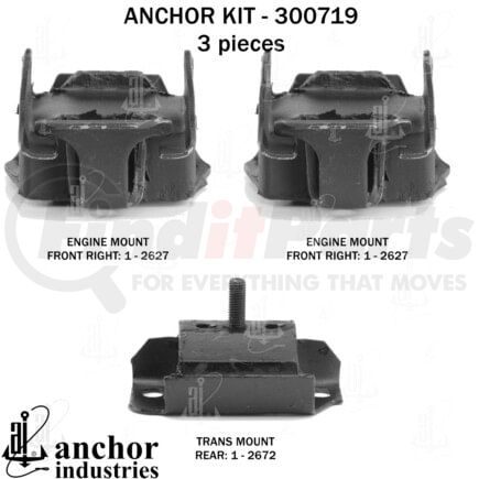 300719 by ANCHOR MOTOR MOUNTS - 300719