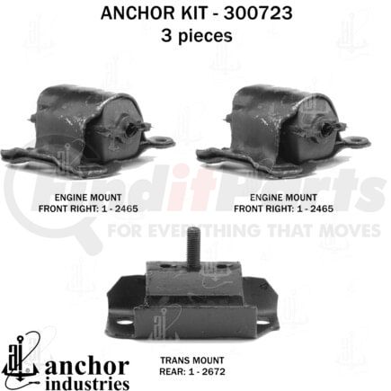 300723 by ANCHOR MOTOR MOUNTS - 300723