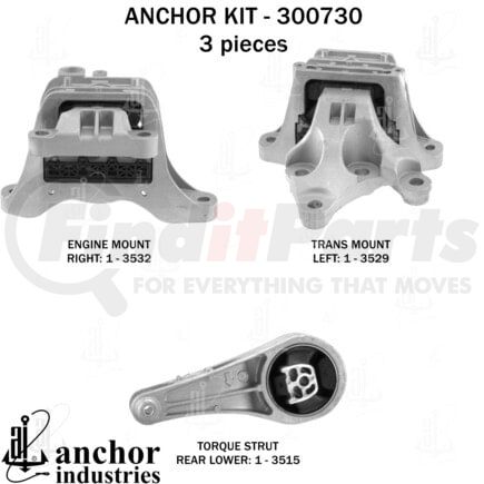 300730 by ANCHOR MOTOR MOUNTS