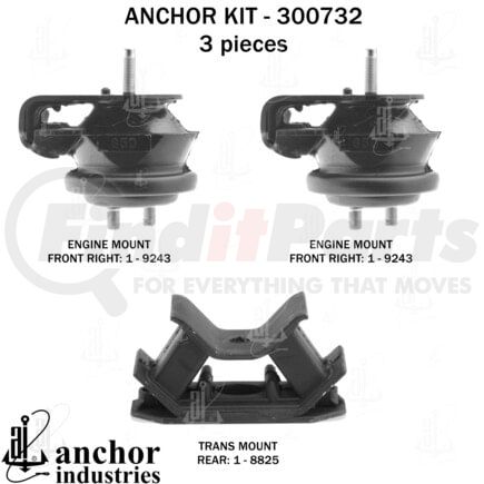 300732 by ANCHOR MOTOR MOUNTS - 300732