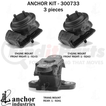 300733 by ANCHOR MOTOR MOUNTS - 300733